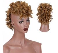 Película de cabello de mujer Afro Puff Drawstring Ponytail Hair for mujeres negras, Short Kinky Curly Ponytail Bun Fascia(Y366)