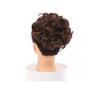 Película de cabello de mujer Corto y desordenado Plato rizado Extensión de moño Sintético Updo Postizos Peines for el cabello Clip en cola de caballo Scrunchie Moño Bandeja Cola de caballo Pieza de ca