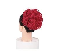 Película de cabello de mujer Corto y desordenado Plato rizado Extensión de moño Sintético Updo Postizos Peines for el cabello Clip en cola de caballo Scrunchie Moño Bandeja Cola de caballo Pieza de ca