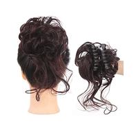 Película de cabello de mujer Extensión de Scrunchies for el cabello rizado desordenado, 1 Uds., postizos ondulados rizados sintéticos, Clip de garra en el plato, moño de moño con garra for mujeres Fas