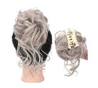 Película de cabello de mujer Extensión de Scrunchies for el cabello rizado desordenado, 1 Uds., postizos ondulados rizados sintéticos, Clip de garra en el plato, moño de moño con garra for mujeres Fas