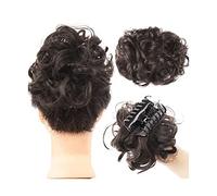 Película de cabello de mujer Messy Bun Hair Piece Tousled Updo Hairpiece Wavy Curly Scrunchies Clip en Garra Hair Bun Garra sintética Clip Chignon Extensiones de cabello for mujeres Fascia(AM10-106)