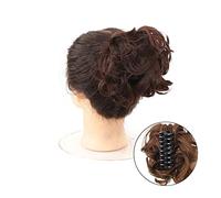 Película de cabello de mujer Messy Claw Clip Bun Hair Piece Wavy Curly Hair Bun Clip in Claw Chignon Ponytail Hairpieces Synthetic Tousled Updo Hair Extensions Hairpiece Fascia(AM10-2)