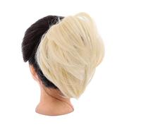 Película de cabello de mujer Messy Hair Bun Scrunchie Chignon con bandas elásticas for el cabello, Donut sintético Straight Ponytail Hair Pieces for mujeres Extensiones de cabello Fascia(1)