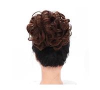 Película de cabello de mujer Messy Hair Bun Scrunchy Updo Cordón Puff Ponytails Corto Rizado Ondulado Chignon Updo Extensiones de cabello Clip sintético en postizos for mujeres Niñas Fascia(0011)