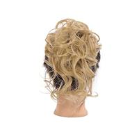 Película de cabello de mujer Postizos sintéticos Fluffy Tousled Wavy Hair Bun Scrunchies Extensiones con banda elástica Chignon Ponytail Updo Hair Pieces for mujeres niñas Fascia(A27T613)