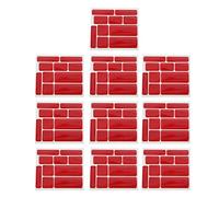 Película de ciclismo 10pcs Film | Scratch Diy Defension Diy para la cadena de ciclismo/capa de marco | Material de PVC largo y duradero con ranuras de guía | 100 piezas en 3 (Red)