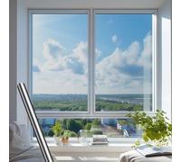 Película de Espejo Unidireccional 51 x 220 cm Protección de La Privacidad Película de Espejo con Control de Calor Autoadhesiva Antirreflejos para Ventanas de Vidrio, Plata