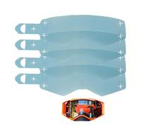 Película de gafas de motocicleta para hombre, 4 gafas antisuciedad, pantalla protectora de lente para motocicleta, accesorio para montar en motocicleta, diseño rasgable, alto rendimiento visual para