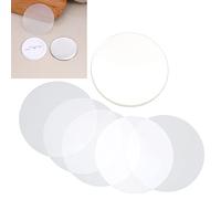 Película de Insignia de 100 Uds., Material de PVC, Cubierta de Película Circular, Patrón de Protección, Aplicación Amplia, Película Protectora de Insignia Transparente(32MM)