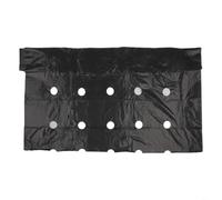 Película de mantillo de plástico perforada para huerto, cubierta de suelo de control de PE negro con agujeros de plantación precortados, humedad del suelo agrícola (10 m x 0,95 m)