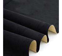 Película de Microfibra Autoadhesiva, Tela de Gamuza Sintética Autoadhesiva, para Interiores de Coches, Tapicerías, Cajones de Joyería, 40cm × 150 cm, Negro