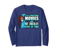 Película de Navidad Hot Chocolate Melanina Mujeres Negras Chica Amor Manga Larga
