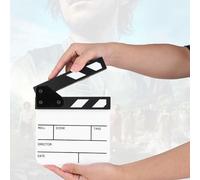 Película de película Clap Board claqueta pequeña Mini Acrílico Director Escena Clap Fotografía Estudio Video TV Copa Película de acción Copa Prop Escena Clapper Equipo de revelado de películas