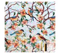 Película de privacidad for Ventanas, Adhesivos Florales for vidrieras, calcomanías Coloridas Decorativas con Bloqueo UV estático para Ventana(Camellia)