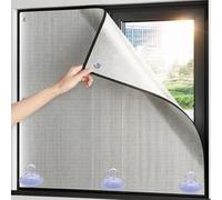 Película de Privacidad Opaca Total Protector Solar Aluminio Película para Ventanas Anti UV Aislamiento con Ventosa Reflectante Térmico para Balcón Solarium Cristales(60x60cm)