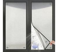 Película de Privacidad Opaca Total Protector Solar Anti UV Película para Ventanas Aluminio Aislamiento Reflectante con Ventosa para Solarium Cristales Automóviles(90x250cm)