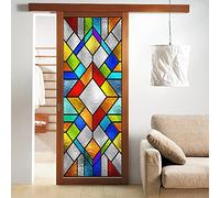 Película de privacidad para ventana, calcomanías de vitrales estáticas, cubiertas de color para iglesia, calcomanías de vinilo no adhesivas para diseño del hogar, 40 x 60 cm