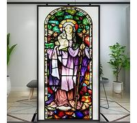 Película de privacidad para Ventanas con vitrales de Estilo de Iglesia, Tratamiento estático para Ventanas, película Decorativa para Ventanas 17.7"x70.9"(45x180cm)