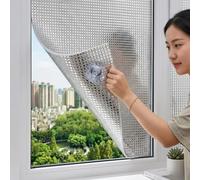 Película de Privacidad Protector Solar Para Ventana con Ventosa, Película Aislante de Aluminio, Películas de Térmico Anti UV, Para Coche Camper Veranda Reutilizable(50x135cm)