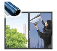 Película de privacidad unidireccional for Ventanas, lámina Reflectante for soláriums, dormitorios y Salas de Estar, con protección U-V.(Blue2,90x500cm)