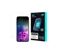 Película de protección - 3MK - iPhone 15 - 3 piezas - Ultra-transparente - Anti-impactos