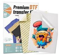 Película de transferencia DTF, 50 hojas de papel DTF de 8.5 x 11 pulgadas | Película DTF con almohadilla de impresión inteligente para hack de sublimación, directo a película para todos los tejidos