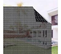 Película de ventana de privacidad de vinilo perforado de visión unidireccional, rollo adhesivo de envoltura de vidrio for protección solar de la ventana trasera del lado del automóvil (tamaño: 500 x 9