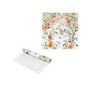 Película de ventana flores arcoíris, pegatinas cubierta decorativas vidrieras con estampado plantas privacidad estáticas(40 * 200cm)