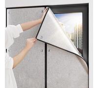 Película de Ventana Reflectante al Calor, Lámina Aislante de Aluminio Doble para Ventanas con Ventosa, Película de Privacidad para Hogar Oficina, Reutilizable(95x150cm)