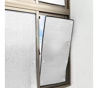 Película de Ventana Reflectante al Calor,Película Aislante de Aluminio Doble de 8mm de Espesor,Película de Protección Solar Anti UV,Película de Privacidad para Ventanas Vidrio (60x100cm/24''x39'')