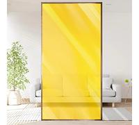 Película de Vidrio esmerilada de privacidad,antideslumbramiento, Translucido Vinilo Anti UV,Autoadhesiva electrostática para Hogar, Oficina-Textura Amarilla(90cmx200cm)