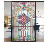 Película de Vidrio Esmerilado de Colores, Pegatinas de Ventana con patrón geométrico de Arte Moderno, autoadhesiva Opaca, decoración del hogar, privacidad(M,40x120cm)