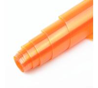 Película de vinilo resistente y fiable de color naranja ámbar que mide a un práctico tamaño de doce por cuarenta y ocho pulgadas
