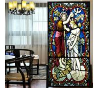 Película decorativa para ventana, calcomanías europeas para vidrieras, sin pegamento, esmeriladas, tinte para ventanas (ancho x largo), 68 x 200 cm