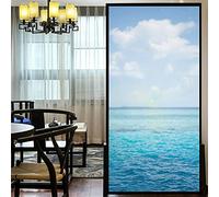 Película decorativa para ventana, privacidad bajo el agua, hermoso mar estático, calcomanías esmeriladas para ventanas, para el hogar y la oficina (ancho x largo) (42 x 100 cm)