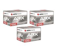 Agfaphoto APX100 - Lote de 3 películas profesionales 135-36 B&W