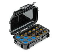 Película fotográfica resistente al agua profesional y estuche de almacenamiento duro para 18 rollos, película fotográfica de 35 mm y 120 mm, sellado ligero, impermeable, a prueba de aplastamiento (película no incluida) (negro)