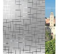 Película para Cristales de Ventanas de Muchos tamaños Grandes (Cruces, 120 x 120 cm) Película Decorativa para Cristales Ventanas películas Ventanas privacidad Mate autoadhesiva Satinada sin Pegamento