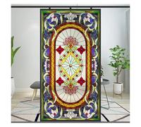 Película para Ventanas Adhesivo estático sin Pegamento for decoración de Ventanas, Estilo Iglesia, for Cubrir vidrios(90x200cm WxH)