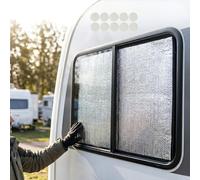 Película Para Ventanas Aislante Térmico de Aluminio Sin Marco, Autoadhesivo Película de Reflexivo Anti UV Para Techo Coche Garaje Oficina Reutilizable Ahorro Energético(50x135cm)