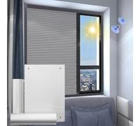 Película Para Ventanas de Aluminio Aislante con Ventosa, Película Opaca Total Para Ventanas Para Techo Oficina, Películas de Privacidad Protector Solar Para Ventana(50x135cm)