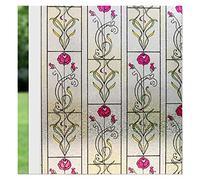 Película para Ventanas Película de Ventana no Adhesiva, película Vidrio estática, Pegatinas Decorativas for vidrieras, Bloqueador Calor, Control for el hogar(Blue,60x100cm)