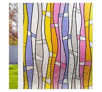 Película para Ventanas Película de Ventana no Adhesiva, película Vidrio estática, Pegatinas Decorativas for vidrieras, Bloqueador Calor, Control for el hogar(Black,45x100cm)