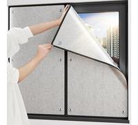 Película para Ventanas Protector Solar Película de Aislamiento Aluminio Anti UV Privacidad Térmico Opaca Total con Ventosa Desmontable Reflectante para Automóviles(60x100cm)