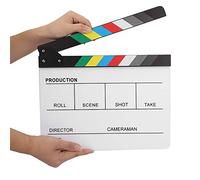 Película Película Claqueta Claqueta con bolígrafo borrable Directores Fotografía Estudio Video TV Claqueta Acrílico Director Escena Claqueta TV Película Acción Película Corte Prop (Pizarra Blanca de