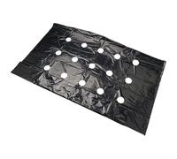 Película perforada negra para vegetales, 95 cm, polietileno, 10 m, 5 agujeros de jardín, cubierta de suelo para eliminar la humedad, retención de humedad, calentamiento de invernaderos en Plus