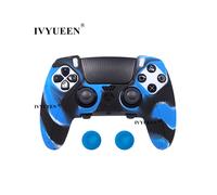 Película protectora antideslizante de camuflaje azul para PlayStation 5 PS5 DualSense Edge, control inalámbrico