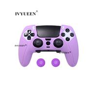 Película protectora antideslizante de color morado claro para el mando inalámbrico PlayStation 5 PS5 DualSense