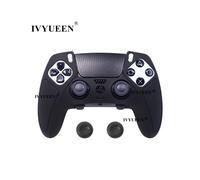 Película protectora antideslizante negra para mando inalámbrico PlayStation 5 PS5 DualSense Edge Goma suave